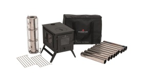 Soba pentru camping, cort Robens Hunter Stove, cu suprafata de gatit si burlan - Img 3