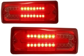 Stopuri Full LED compatibil cu Mercedes W463 G-Class 1989-2015 Rosu Fumuriu - Img 1