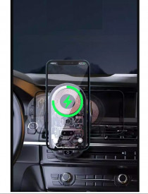 Suport auto pentru telefon inteligent, cu incarcator wireless, incarcator fara fir pentru masina - Img 3