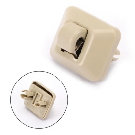 Suport clips parasolar compatibil Audi A1 2011-2018, A3 2004-2012, A4 2001-2008, A5 2008-2017, Q2 2016-2026, Q3 2012-2018, Q5 2009-2017, TT 2007-2014, culoare bej, partea de montare stanga sau dreapta - Img 2