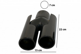 Tobe Ornamente compatibil cu sistemul de evacuare BMW BMW E60 E90 E92 E93 F10 F30 M3 M5 M6 ACS Look Negru Lucios - Img 4