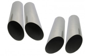 Tobe Ornamente pentru sistemul de evacuare Chrome Lucios compatibil cu Mercedes G-Class W463 G500 G55 G63 G65 1998->