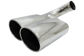 Tobe Ornamente Sistem de Evacuare compatibil cu Porsche Cayenne I Facelift SUV 9PA1 V6 2007-2010 Crom - Img 6