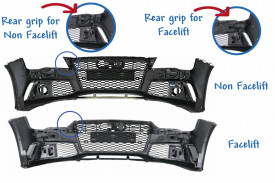 Bara Fata compatibil cu AUDI A7 4G Facelift (2015-2018) RS7 Design cu Grile - Img 8