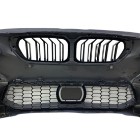 Bara Fata cu Grila Centrala tuning compatibil cu BMW Seria 5 F10 F11 2011-2017 M5 2020 Design - Img 8