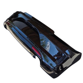 Bara Spate compatibil cu VW Scirocco Facelift 2014-2017, dubla evacuare, fara gauri pentru senzorii de parcare, culoare negru lucios - Img 4