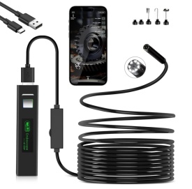 Camera endoscopica wireless HD WIFI pentru telefon compatibila cu iOS si Android 720p, cablu de 5 m