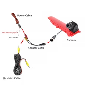 Camera pentru mers inapoi compatibil cu VW Transporter T5 2003-2016, VW T6 2015-2021 cu usi duble - Img 4
