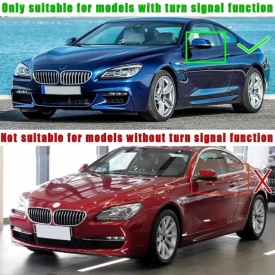 Capace oglinda compatibile cu BMW seria 5 F10 2014-2017, Seria 7 F01 2013-2015, seria 6 2014-2018, Negru lucios M-Design, cu clipsuri, inlocuiesc capacele originale - Img 5