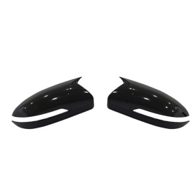 Capace oglinda compatibile cu Hyundai i20 2014-2019 cu semnalizare in oglinda, Negru lucios BATMAN style - Img 3