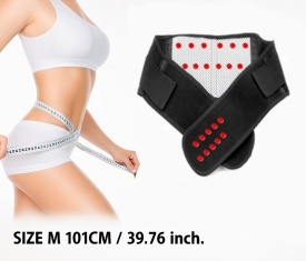 Centura lombara, ajustabila, unisex, cu turmalina si magneti, masura M, 100 cm, culoare negru - Img 5