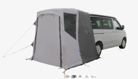 Cort camping tip copertina pentru haion masina Easy Camp Krossbu, 195x190 cm pentru VW T5 T6, Mercedes Vito W639 W447, Clasa V