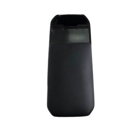 Cotiera auto neagra cu buzunar compatibila Skoda Fabia II 2007-2014, piele ecologica - Img 4