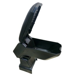 Cotiera auto premium cu suport compatibil cu Opel Astra G 1998-2010, piele ecologica neagra - Img 3