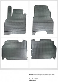 Covorase auto cauciuc RENAULT KANGOO 2008-2021, set 4 bucati - Img 2