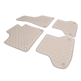 Covorase auto, mochete auto piele ecologica compatibile Audi A3 8P 2004-2012, culoare crem - Img 3