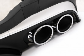 Difuzor Bara Spate compatibil cu Mercedes GLC SUV X253 Facelift 2020-> GLC43 Design Evacuare Crom - Img 7