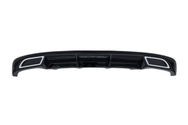 Difuzor bara spate compatibil Skoda Octavia 3 III 2012-2020, cu dubla evacuare, negru lucios - Img 4