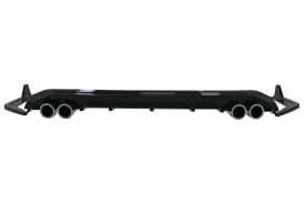 Difuzor Bara Spate cu Ornamente Bara Spate Flapsuri compatibil cu Toyota Corolla XII Sedan 2019-> Negru Lucios - Img 1