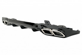 Difuzor Bara Spate cu Ornamente Toba Crom compatibil cu Mercedes E-Class W213 Sport Line 2016-2019 E63 Design - Img 3