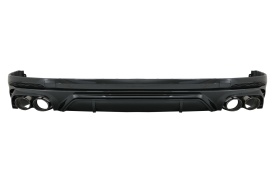 Difuzor Bara Spate Evacuare Dubla compatibil cu Audi Q5 SUV 2018-2020 si Evacuari Negre - Img 1