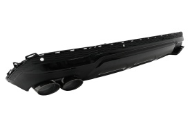 Difuzor Bara Spate Evacuare Dubla compatibil cu Audi Q7 SUV 4M Facelift 2020-> Negru - Img 7