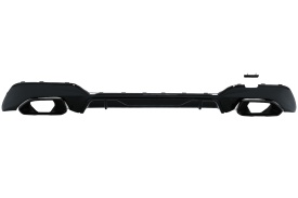 Difuzor Bara Spate Evacuare Dubla si Tobe Ornament compatibil cu BMW 3 Series G20 G28 Sedan G21 Touring 2019-> M340i M Look Negru