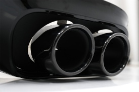 Difuzor Bara Spate Evacuare Dubla si Tobe Ornament compatibil cu Mercedes C-Class C205 A205 Coupe Cabriolet 2014-2019 C43 Design Night Package - Img 6