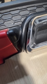 Difuzor bara spate universal , ELITE PLUS B Design, negru mat cu rosu, PRODUS DETERIORAT - Img 5