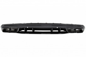 Difuzor cu Ornamente de evacuare compatibil cu Mercedes C-Class W205 S205 2014-2020 C63S Design pentru bara AMG Sport Line - Img 2