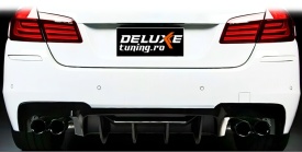 Difuzor de aer cu evacuare dubla stanga si dreapta compatibil BMW Seria 5 F10 2010-2017, M5 Competition Design, culoare negru lucios - Img 3
