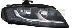 Far dreapta H7/H7, electric, cu motor, culoare negru, compatibil cu AUDI A4 B8 2011-2015