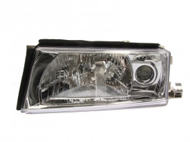 Far Stanga H3/H4, electric, cu motor, culoare insert cromat compatibil SKODA OCTAVIA I 2000-2010
