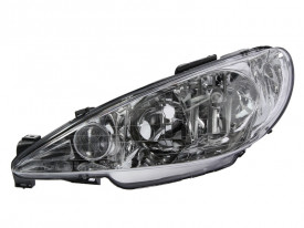 Far Stanga H7/H7, electric, cu motoras compatibil PEUGEOT 206 2003-2005 - Img 1