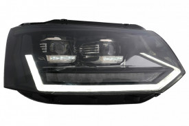 Faruri Full LED compatibil cu VW Transporter T5 Multivan Facelift 2010-2015 cu Semnal Dinamic Secvential - Img 2