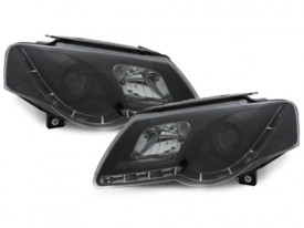 Faruri LED DAYLIGHT compatibil cu VW PASSAT B6 3C (03.2005-2010) Negru - Img 2