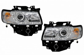 Faruri LED DRL compatibil cu VW T4 Transporter Long Nose (1996-2003) Multivan Crom - Img 1