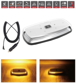 Girofar auto, Wireless, LED, cu baterie reincarcabila si magnet, 12V-24V, pentru asistenta rutiera, platforme, utilaje agricole - Img 2