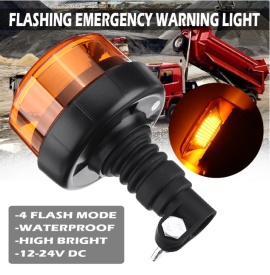 Girofar, LED, Slim, 12-24V, 12 SMD, Omologare E9, Prindere Tija Flexibil, Galben - Img 6