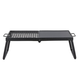 Gratar pliabil camping cu picioare, plasa de otel rezistent, 57x28, 5x23 cm, geanta de transport, pentru gatit flacara deschisa - Img 9