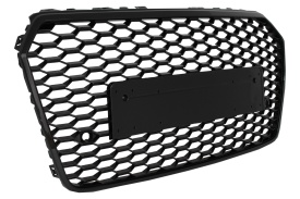 Grila Bara Fata compatibil AUDI A7 4G Facelift 2015-2017 RS7 Design Negru Lucios - Img 5