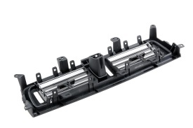 Grila Centrala Bord Ventilatie compatibil BMW Seria 5 F10 F11 2010-2017 Negru cu crom - Img 3