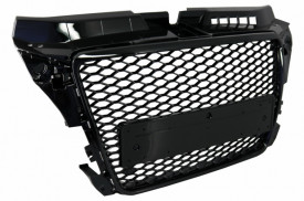 Grila Centrala compatibil AUDI A3 8P Facelift 2007-2012 RS Design Negru Lucios - Img 2