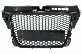 Grila Centrala compatibil cu AUDI A3 8P Facelift 2007-2012 RS Design Negru Lucios - Img 4