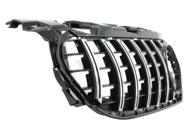 Grila Centrala compatibil cu Mercedes SLC-Class R172 Facelift (2016-2019) GT-R Panamericana Design Negru / Crom - Img 3
