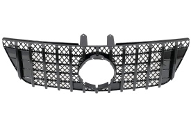 Grila centrala compatibila cu Mercedes ML W164 Facelift 2008-2011 GT-R Panamericana Design Negru Lucios - Img 6