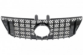 Grila centrala compatibila cu Mercedes ML W164 Facelift 2008-2011 GT-R Panamericana Design Negru Lucios - Img 3