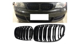 Grile Centrale compatibil cu BMW Seria 1 E81 E82 E87 E88 M1 M 2007-2011 LCI facelift Negru Lucios M Design - Img 3