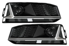 Grile Laterale compatibil cu Audi A4 B9 S-Line Sedan Avant 2016-2018 RS4 Design Silver Edition - Img 1