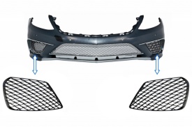 Grile Laterale compatibil cu MERCEDES Benz S-Class W222 2013-2020 S63 Desing Negru Lucios